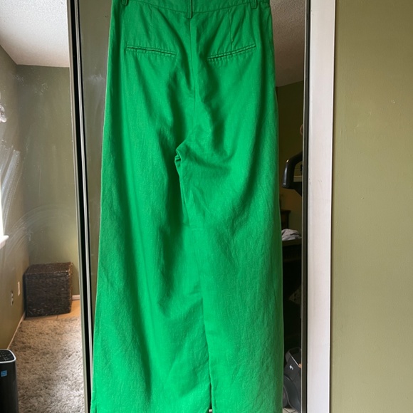 CAMI NYC Rylie Green Linen Wide Leg Pants - Picture 3 of 10